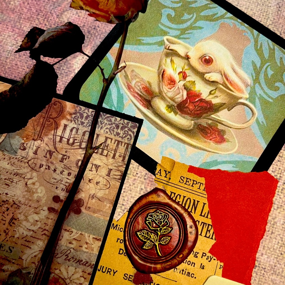 Gothic Alice in Wonderland White Rabbit Artwork